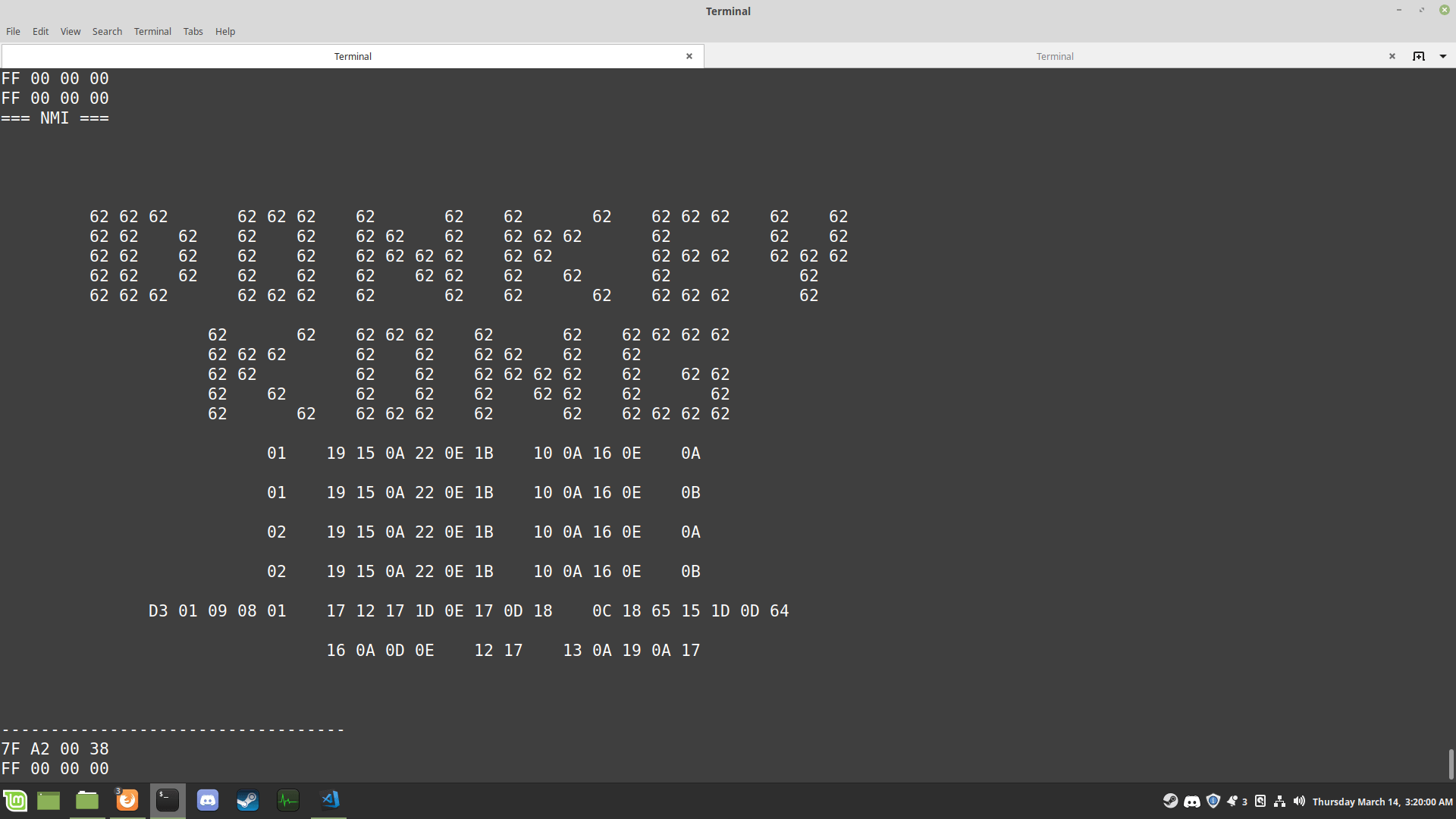 NES game rendered in a terminal...